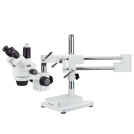 3.5X-45X Simul-Focal Trinocular Boom-Arm Stereo Microscope, 144-LED Light, 10MP USB 3 C-mount Camera -  AMSCOPE, SM-4TPX-144A-10M3